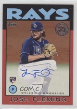 2021 Update 1986 Topps Baseball Red 7/25 Josh Fleming #86B-JFL Auto 7m3