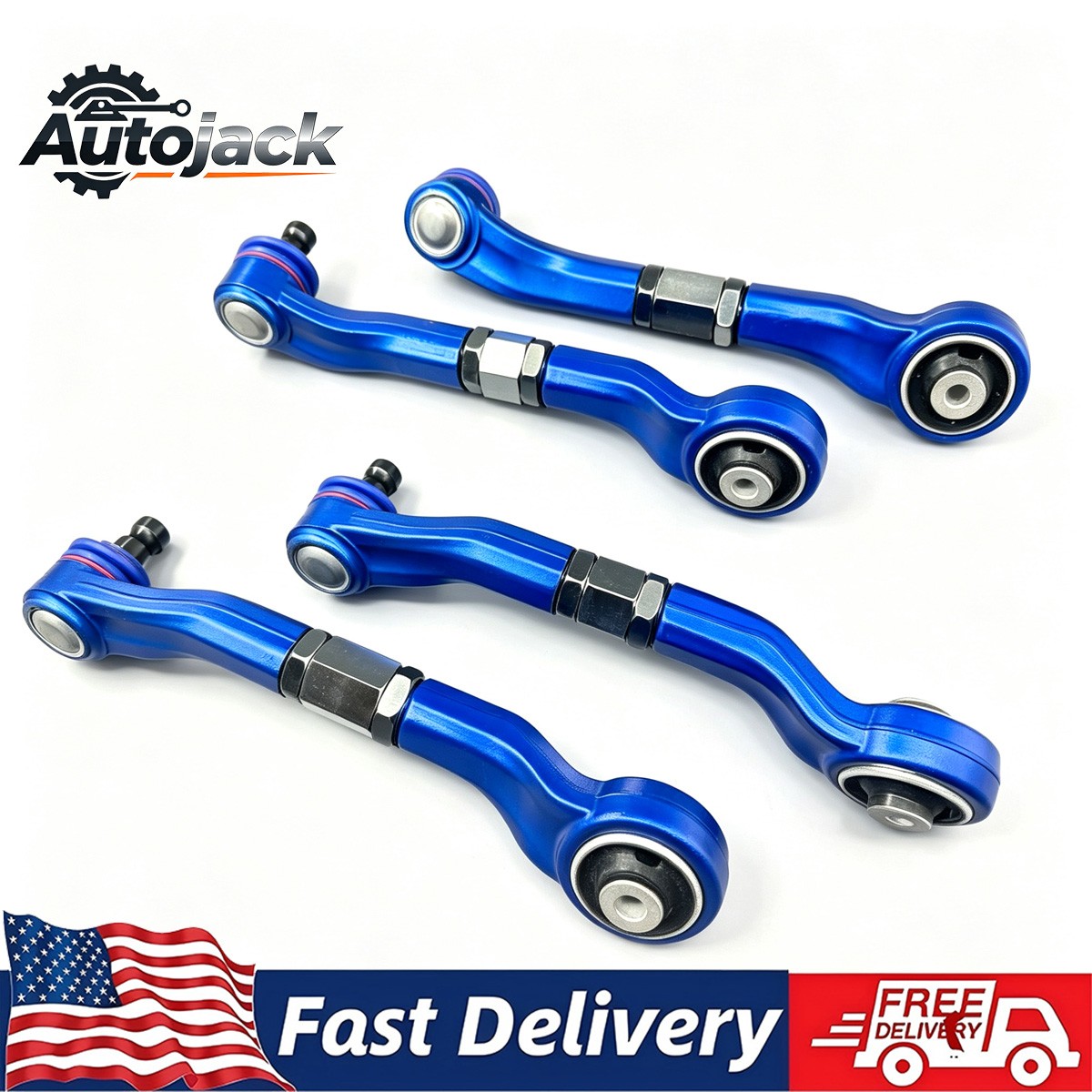 Pair Aluminum Adjustable Front Camber Arms - Audi A4 96-08 A6 98-04