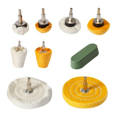 Medoon Drill Buffing Wheel Kits 9pcs, Polishing Wheel with Green Compound, Hi...