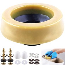 Extra Thick Toilet Wax Ring Replacement Kit Bowl Seal Ring Includes Brass Bo...