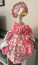 GOOSE CLOTHES ~PINK & WHITE POLKADOT WINTER COAT - GOOSE OUTFITS BY TERRI