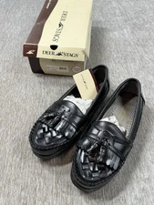 DEER STAGS Shoes Men's 9.5 M Black Smooth Herman Tassel Loafer Slip On Casual