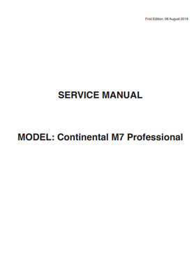 Janome Model Continental M7 Professional Service Manual