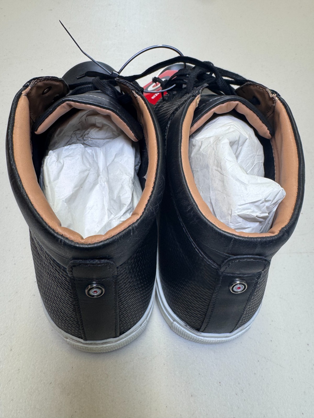 Lambretta Mid Top Trainers Black UK 10 EU 44 Casual Smart Lace Shoes image 3