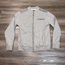 Structure Bomber Jacket Mens Medium Gray Full...