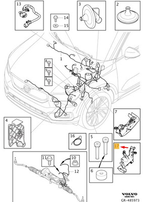 VOLVO XC40 Motorkabelbaum links Kanal 32359438 NEU ORIGINAL