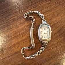 Elgin Ladies Art Deco Watch 10K GF :  Nonworking/parts only; 12K GF clasp