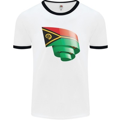 Fruit of the Loom Curled Vanuatu Flag Day Herren Ringer T-Shirt Slim