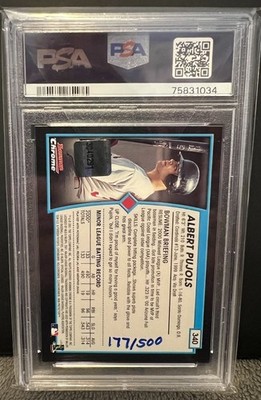 2001 Bowman Chrome - Rookie Refractors Albert Pujols #340 /500 (RC