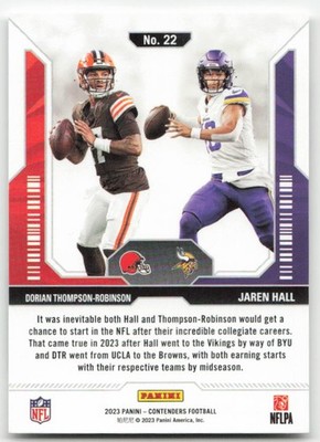 2023 Panini Contenders #22 Thompson-Robinson / Hall Round Numbers