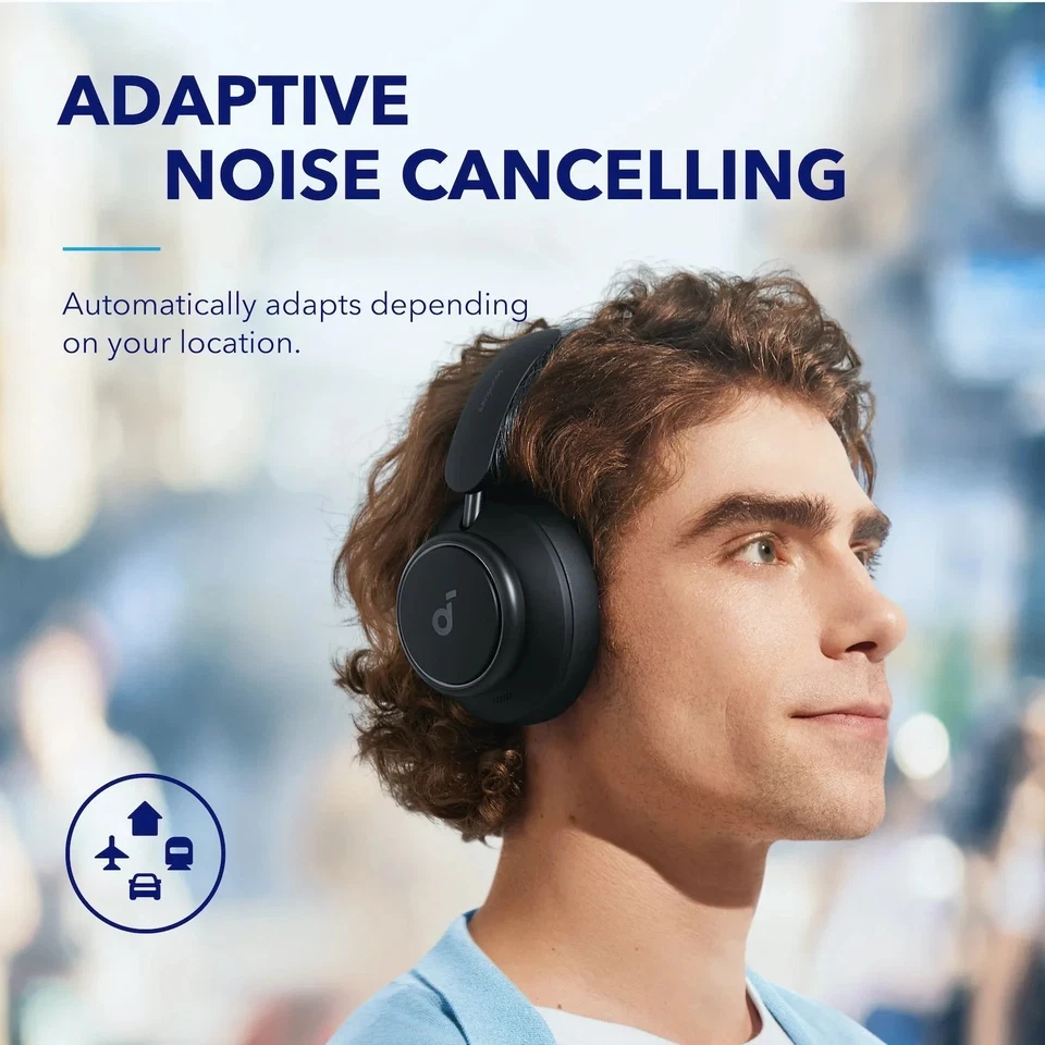 Soundcore Space Q45 Adaptive Noise Cancelling Headphones 98% Noise Red. 50H Play - Image 4 of 4