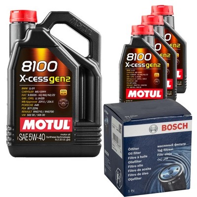 BOSCH Ölfilter 8L MOTUL 8100 X-CESS 5W-40 für Mercedes-Benz SLS 6.2