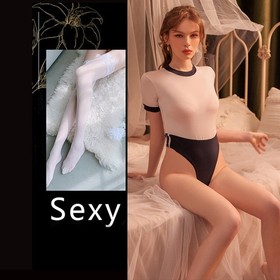 Sexy Women Lingerie Japanese Schoolgirl Cosplay Sailor Suit Nightdress Bodysuit