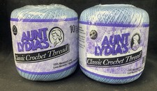 Aunt Lydia's Classic Cotton Crochet Thread Size 10 Lot Of 2 Color Delft 154 NEW