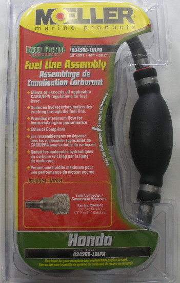 Moeller 034386-10 3/8 Honda Fuel Line Hose Assembly EPA Compliant 6Ft