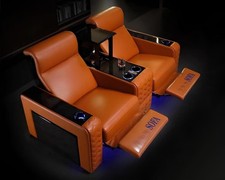 Kinosessel mit Lederausstattung  Perfekt für Ihr Heimkino und luxuriösen Komfort