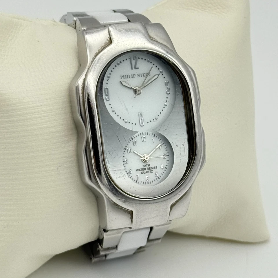 Reloj pulsera de cuarzo unisex PHILIP STEIN Teslar doble tiempo esfera doble, 32 mm Foto 2 de 4