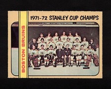 1972-73 BOSTON BRUINS STANLEY CUP CHAMPS #276 OPC ** SCARCE Hi # KEY Hockey Card