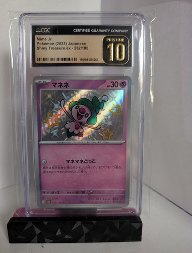 CGC Pristine 10 Mime Jr. 262/190 SV4a Shiny Treasure ex 2023 JP Holo Shiny Rare