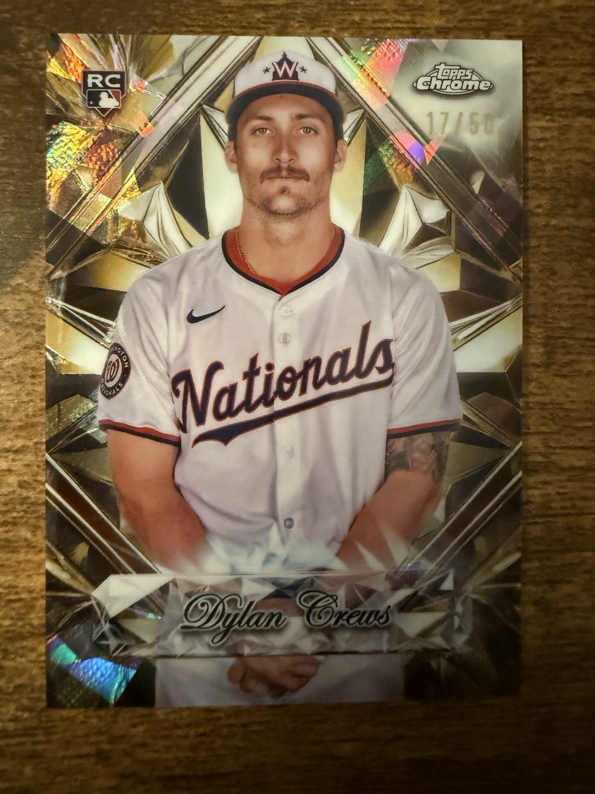 2025 Topps Chrome Sapphire Dylan Crews Selections RC Gold Rookie #/50 Nationals
