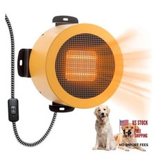 Neighborhood Dog House Heater Wall Mount, 10ft Anti Bite Cord, 400W Yellow