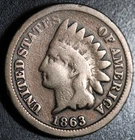 1863 INDIAN HEAD CENT - GOOD