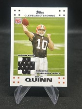 2007 Topps Brady Quinn Rookie Relic Player Worn Jersey #6 Browns RC Patch Browns