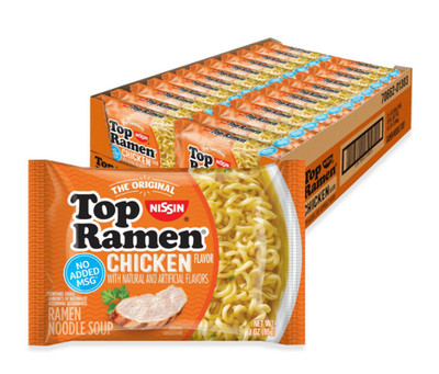 Nissin Top Ramen Noodle Soup, Chicken, 3 Ounce (Pack of 24)