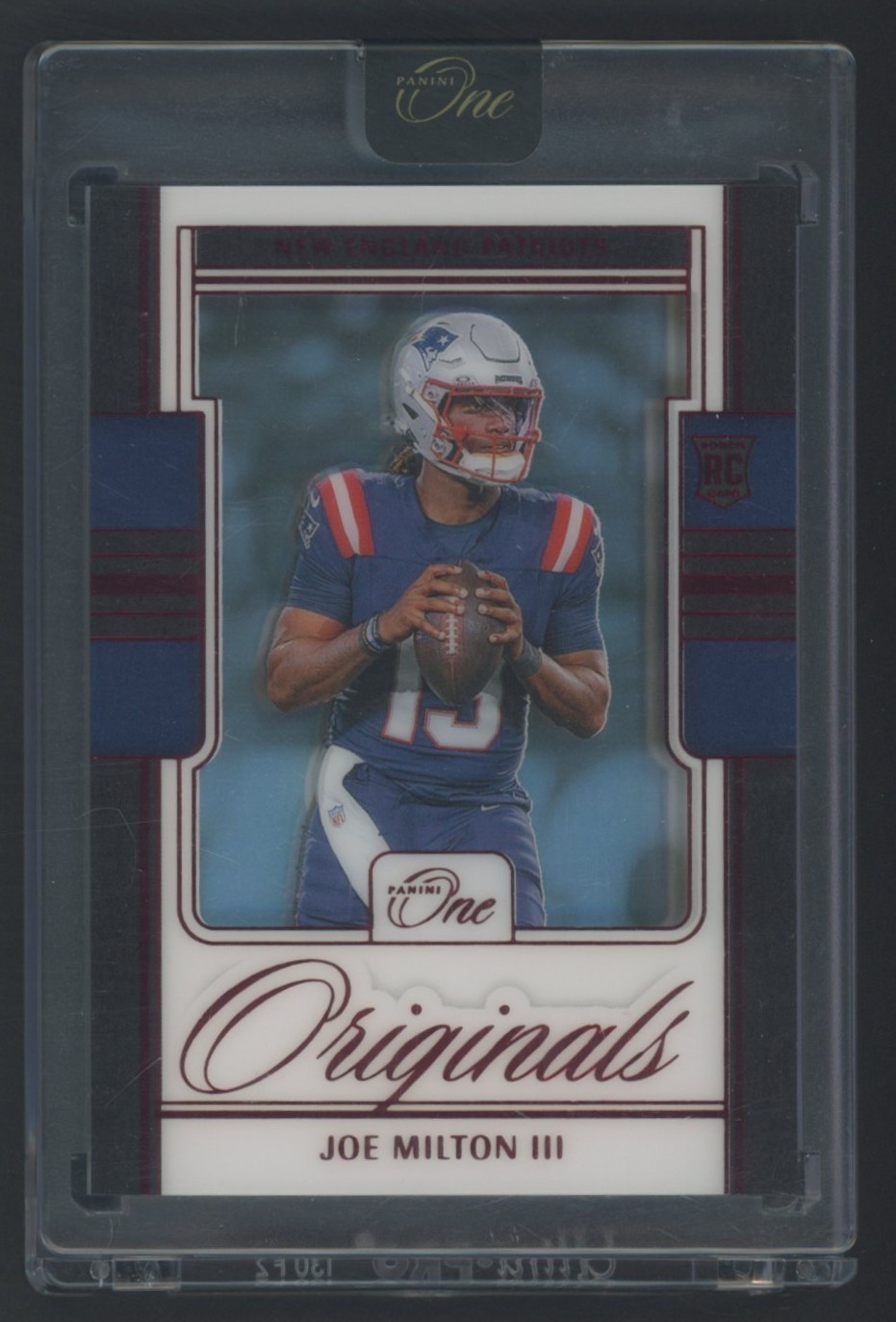 2024 Panini One Originals Red Joe Milton III Patriots RC Rookie 37/49