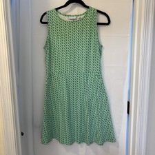 New York  Company Size L Women's NY C Fit  Flare Patterned Dress Side Pockets