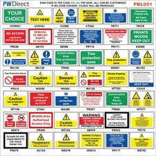 SIGN custom made to order tree protection no dog removal of implied right PBL01D