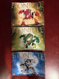 LEGO Bionicle Bohrok Tahnok Lehvak Kohrak 8563 8564 8565 Complete Sets w/ Krana