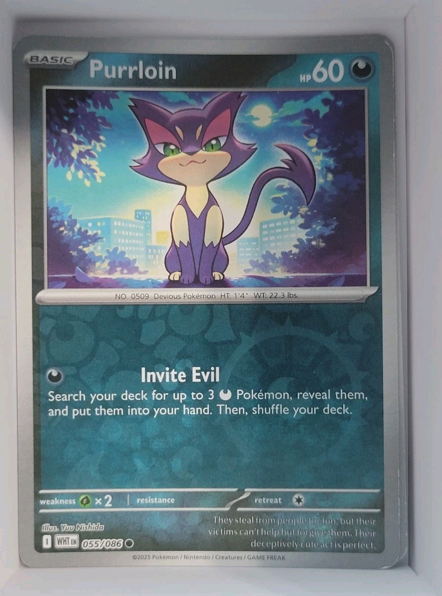 Purrloin 055/086 Sv: White Flare Reverse Holo NM