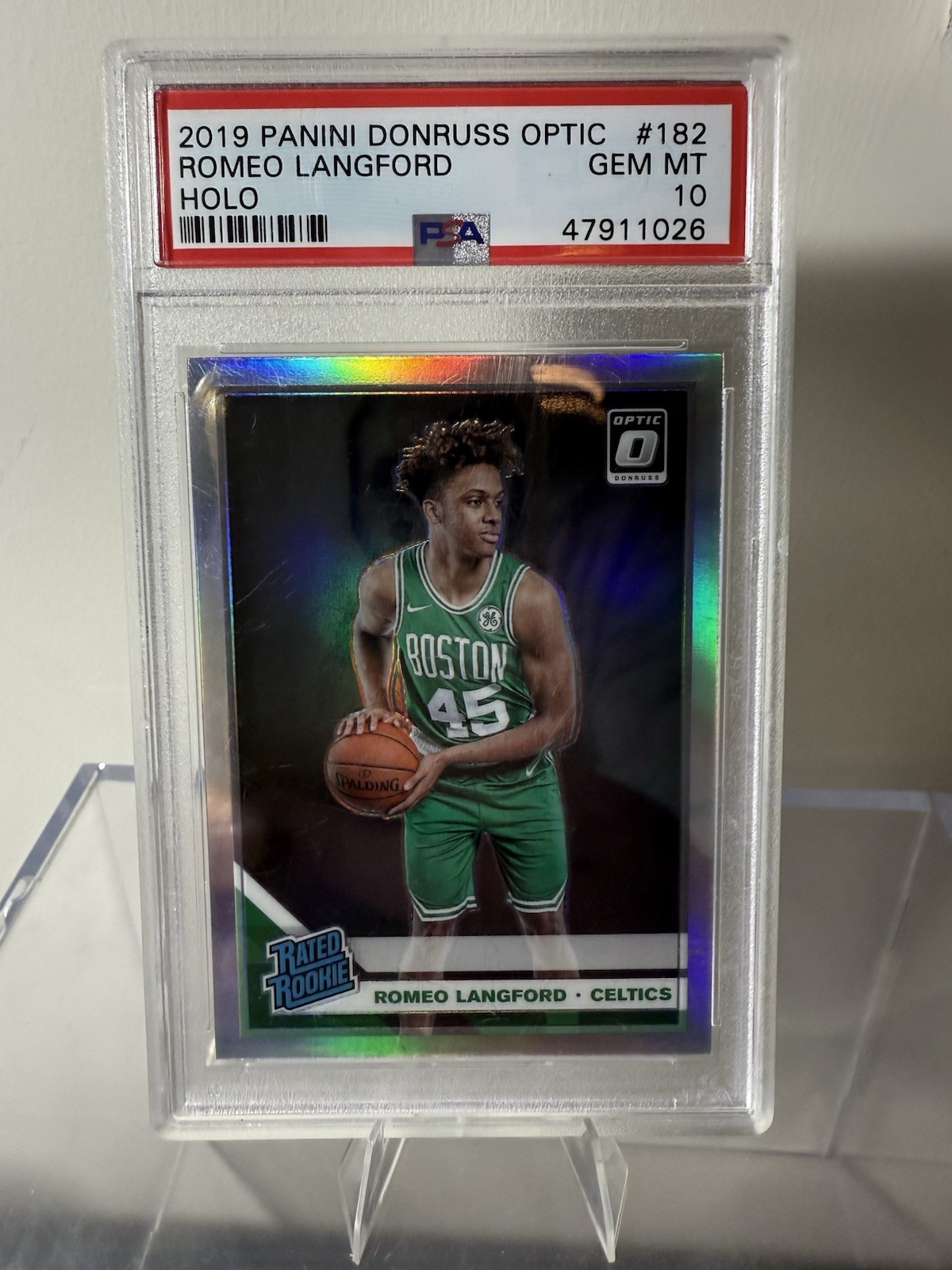 2019 Panini Donruss Optic Romeo Langford #182 PSA 10