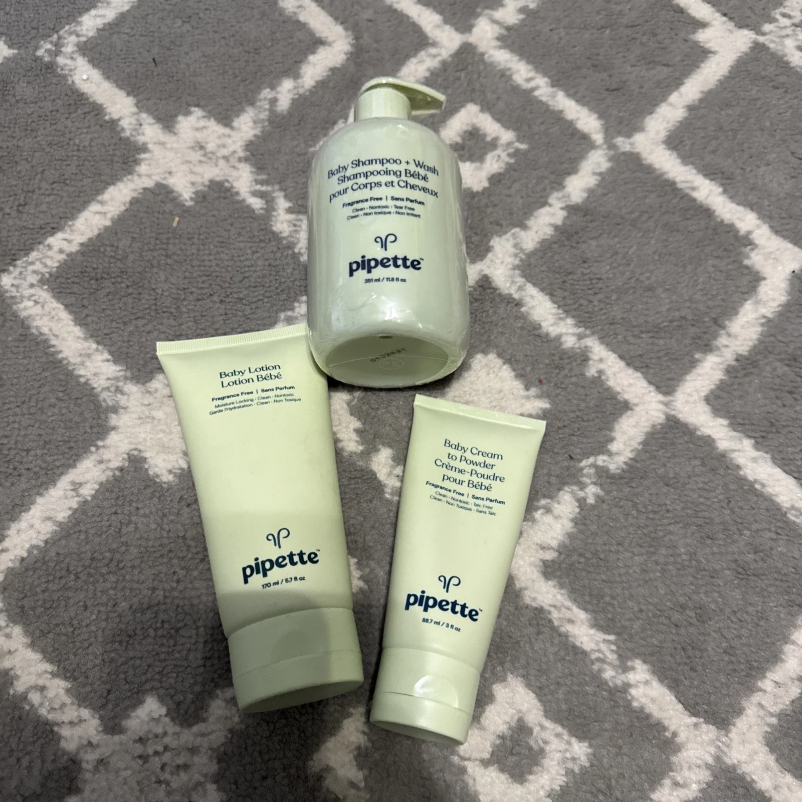 Pipette Fragrance Free Baby Shampoo + Wash and Baby Lotion and baby cream
Opens in a new window or t