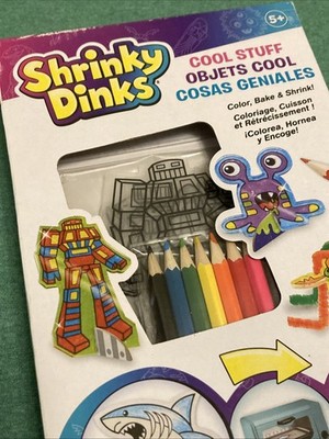 Shrinky Dinks Cool Stuff Color, Bake And Shrink! Ages 5+ 51 Pieces 20+ Designs