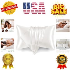 Satin Pillowcase for Hair and Skin, Similar to Silk Pillow Cases 2 Pack, Pill...