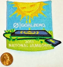 BOY SCOUT BSA GOAL ZERO SPONSORED 2013 NATIONAL JAMBOREE ACTIVITY PATCH