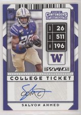 2020 Panini Contenders Draft Picks College Ticket Salvon Ahmed #317 Auto 0jd0