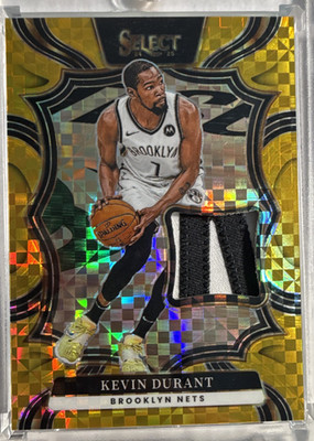 2024-25 Panini Select - Throwback Memorabilia Kevin Durant  Gold Prizm /10 (MEM)