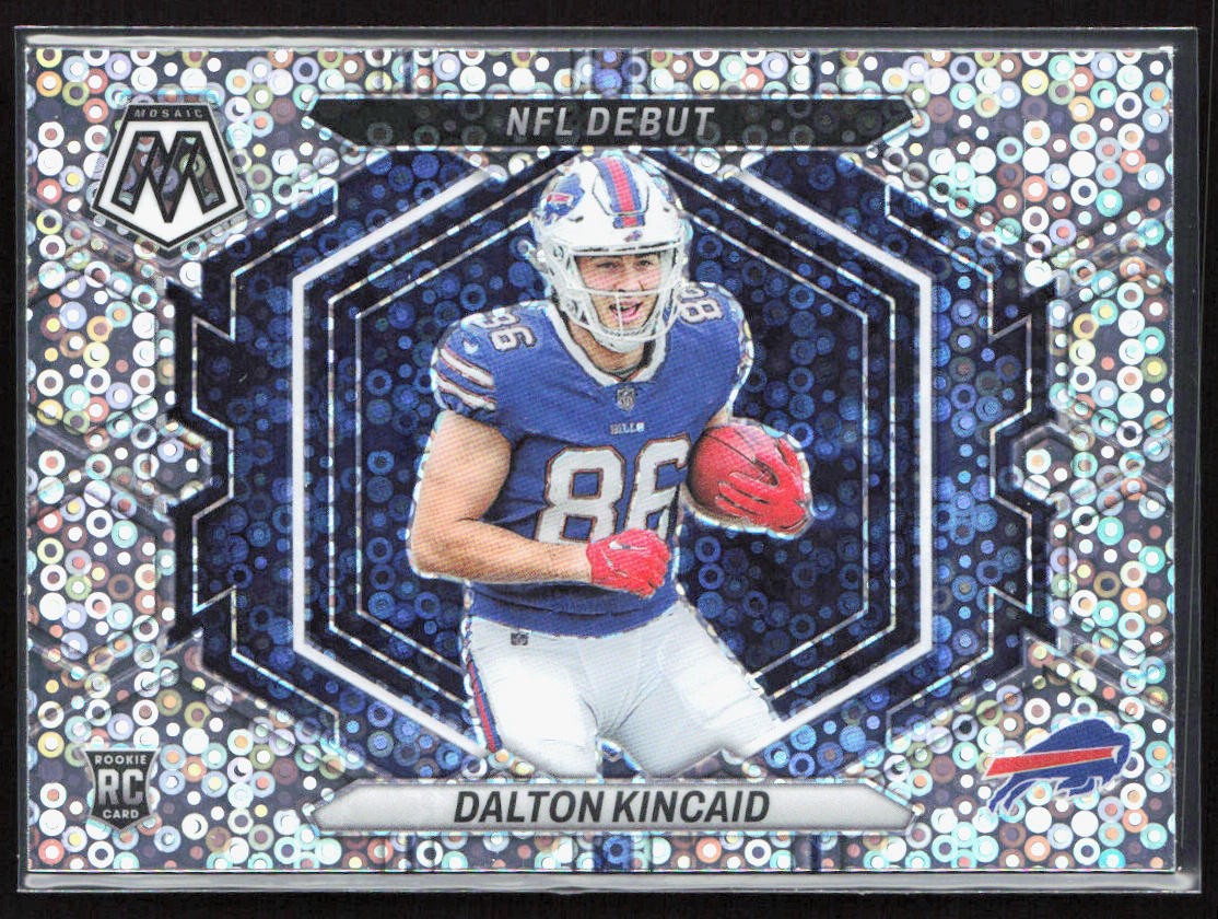 2023 Panini Mosaic Dalton Kincaid NFL Debut No Huddle Disco Prizm Rookie #ND-20
