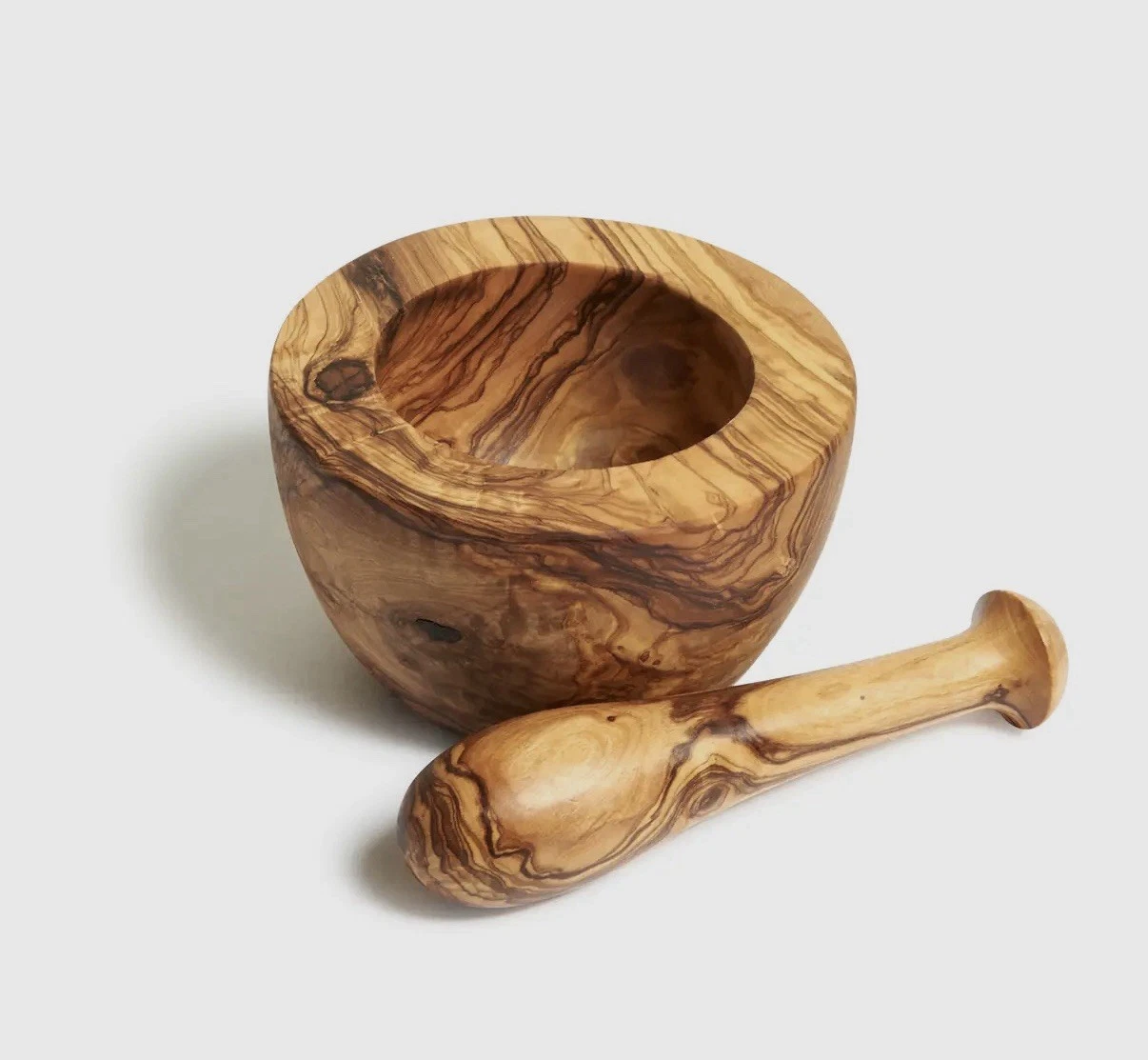 Classic Olive Wood Mortar & Pestle