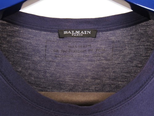 Balmain Blue Eagle Crest T-Shirt AW12 sz. XS - Picture 3 of 8