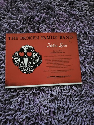 TPGM27 WERBUNG 5X8 THE BROKEN FAMILY BAND: ''HELLO LOVE'' ALBUM