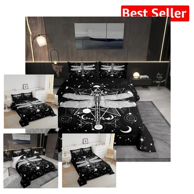 Elegant Gothic Galaxy Quilt for Kids - King Size Soft Set with Pillow Cases