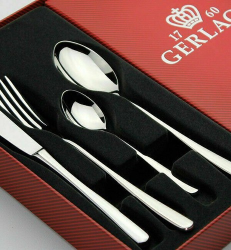 CUBIERTOS MODERNOS GERLACH MUZA 24 PIEZAS PARA 6 PERSONAS ACERO INOXIDABLE 18/10 - Imagen 9 de 11