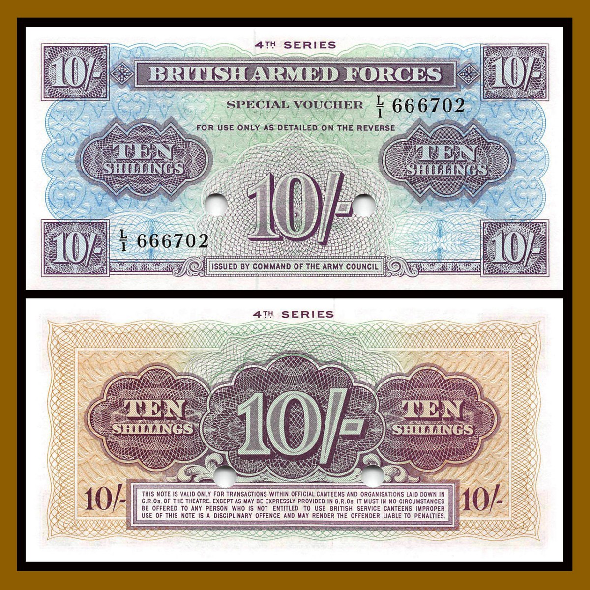 Great Britain 10 Shillings, ND 1962 P-M35b British Armed