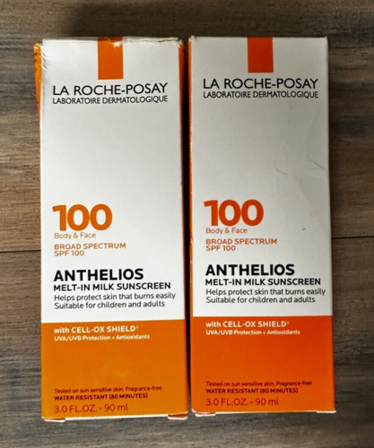 2X La Roche-Posay ANTHELIOS SPF 100 Melt-In Milk Body & Face 3 fl oz EXP: 04/25^