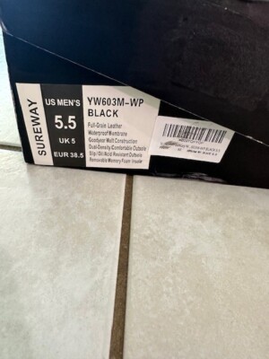 Sureway YW603M-WP Mens Black Waterproof Round Toe Lace Up  display picture 3