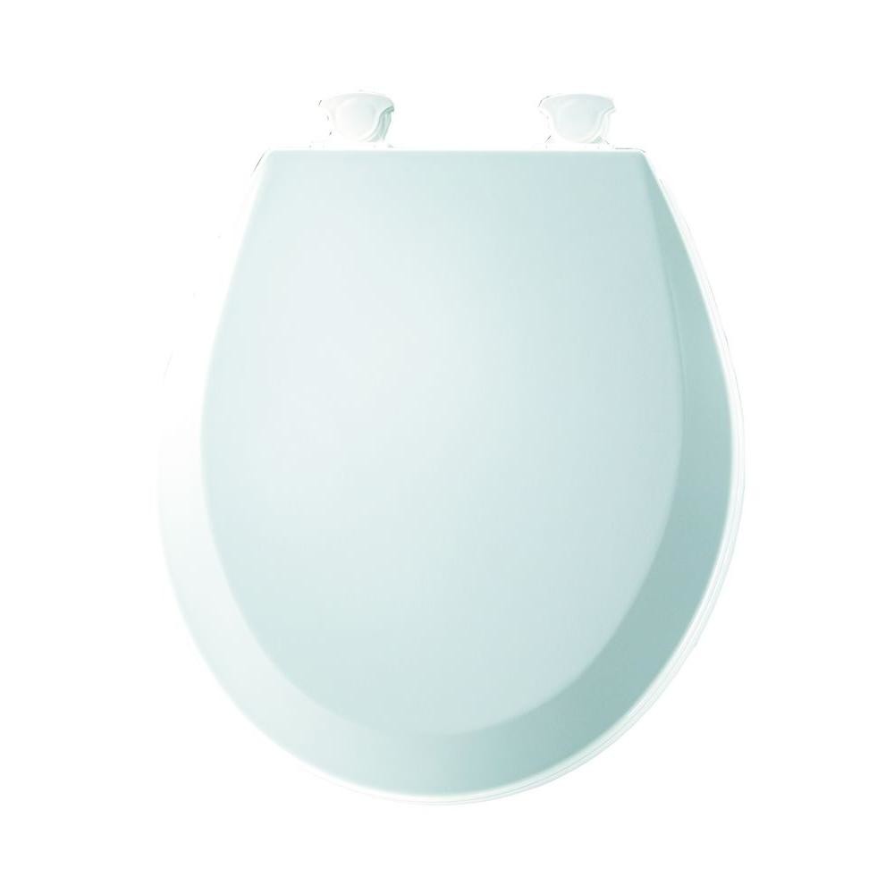 Lift-Off Round Closed Front Toilet Seat Molded Wood White Easy Install Release